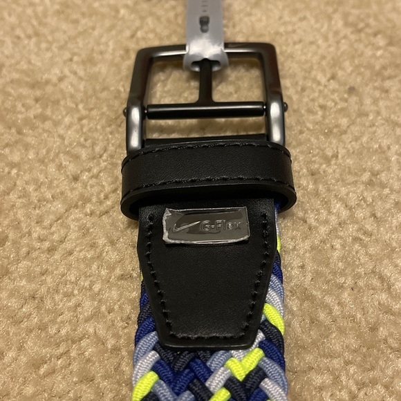 Rare Nike G-Flex Webbed Golf Belt Multicolored - Picture 2 of 5